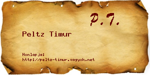 Peltz Timur névjegykártya